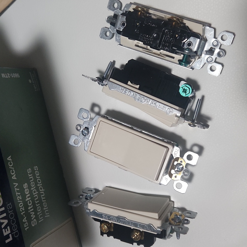 New Box Of 10 Leviton Decora Light Almond Switches